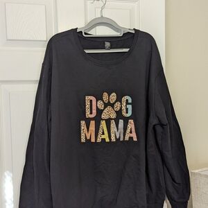 SHEIN Black 'Dog Mama' Sweatshirt